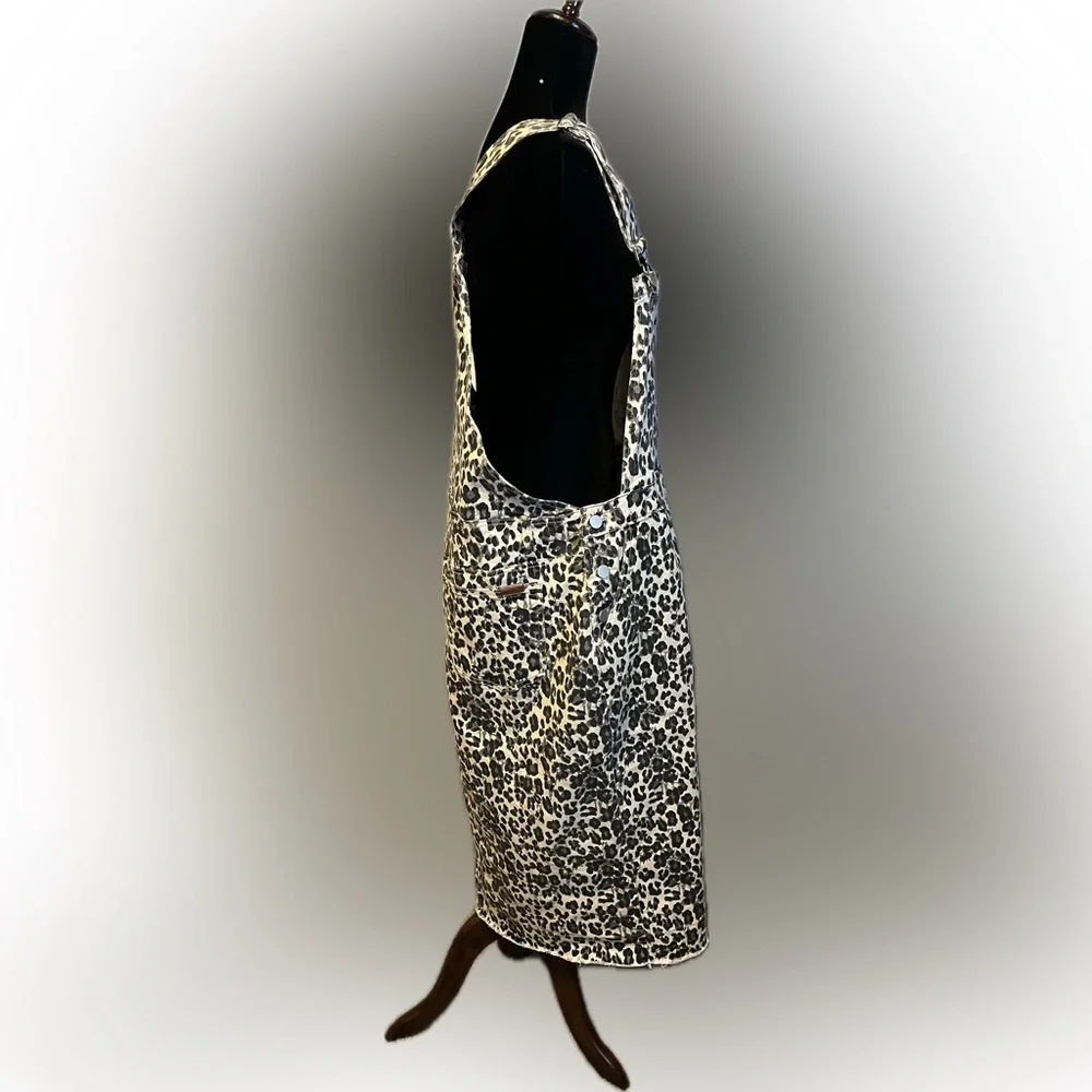 Nuggles Denim Leopard Print Overall Dress size XXL - Picture 5 of 16